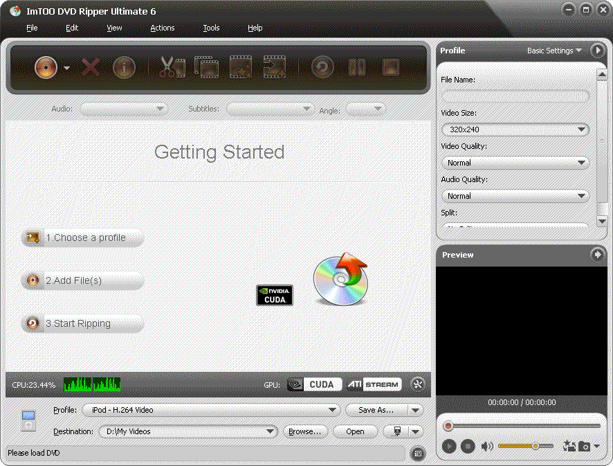 ImTOO DVD Ripper Ultimate 6.5.2.1111 software screenshot