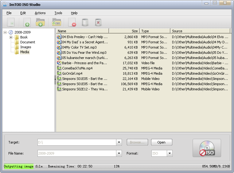 ImTOO ISO Studio 1.0.9.0112 software screenshot