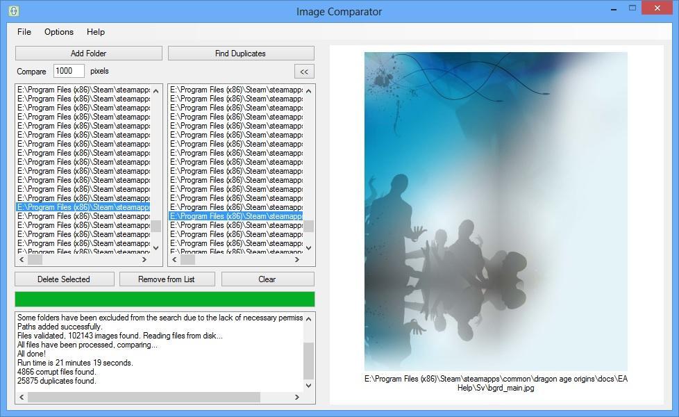 Image Comparator 1.7.2 software screenshot