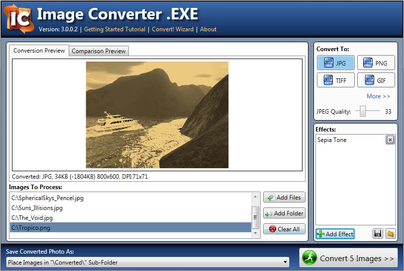 Image Converter .EXE 3.0.0.4 software screenshot