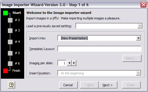 Image Importer Wizard 3.5.1 software screenshot