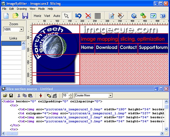 Image Splitter 2.42 software screenshot