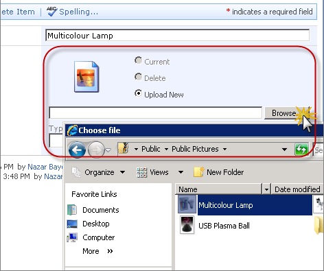 Image Upload Column for SharePoint 2.0 software screenshot