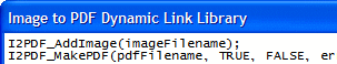 Image to PDF Dynamic Link Library 2.73 software screenshot