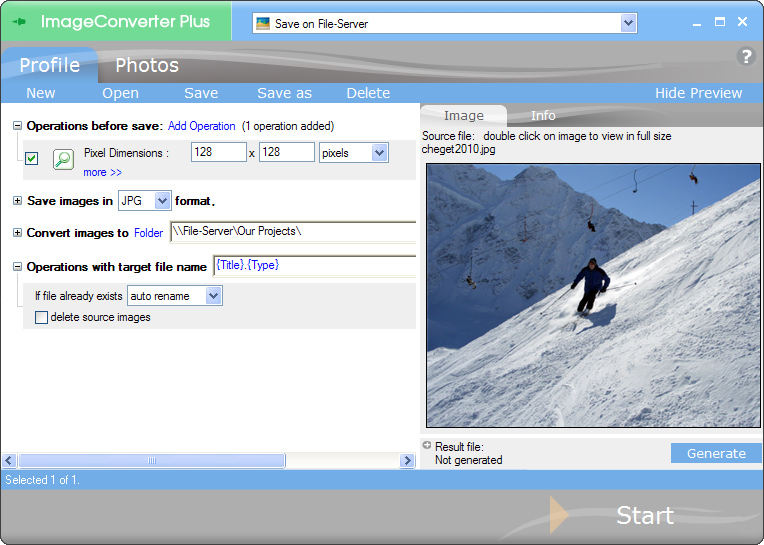ImageConverter Plus 9.0.520.170301 software screenshot