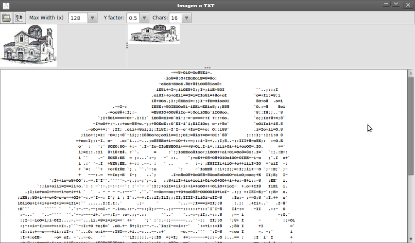 Images to Ascii Art 0.9.0 software screenshot