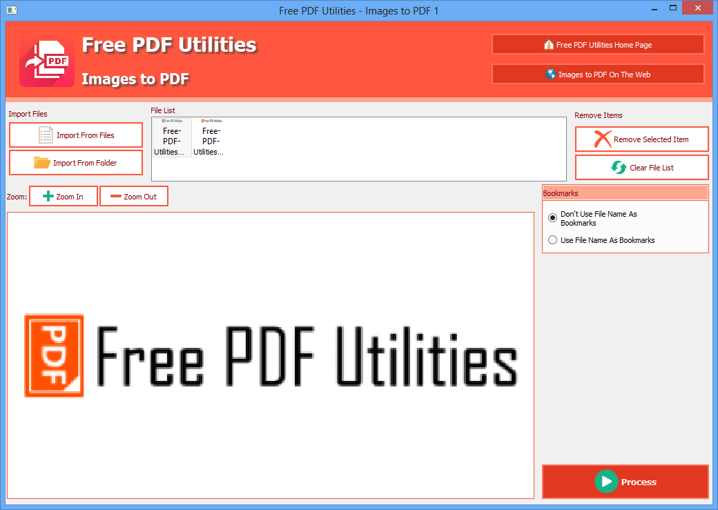 Images to PDF 1.0 05/11/16 software screenshot