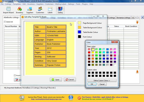 Imagoscape Auction Data Wizard 2.5.20.100 software screenshot