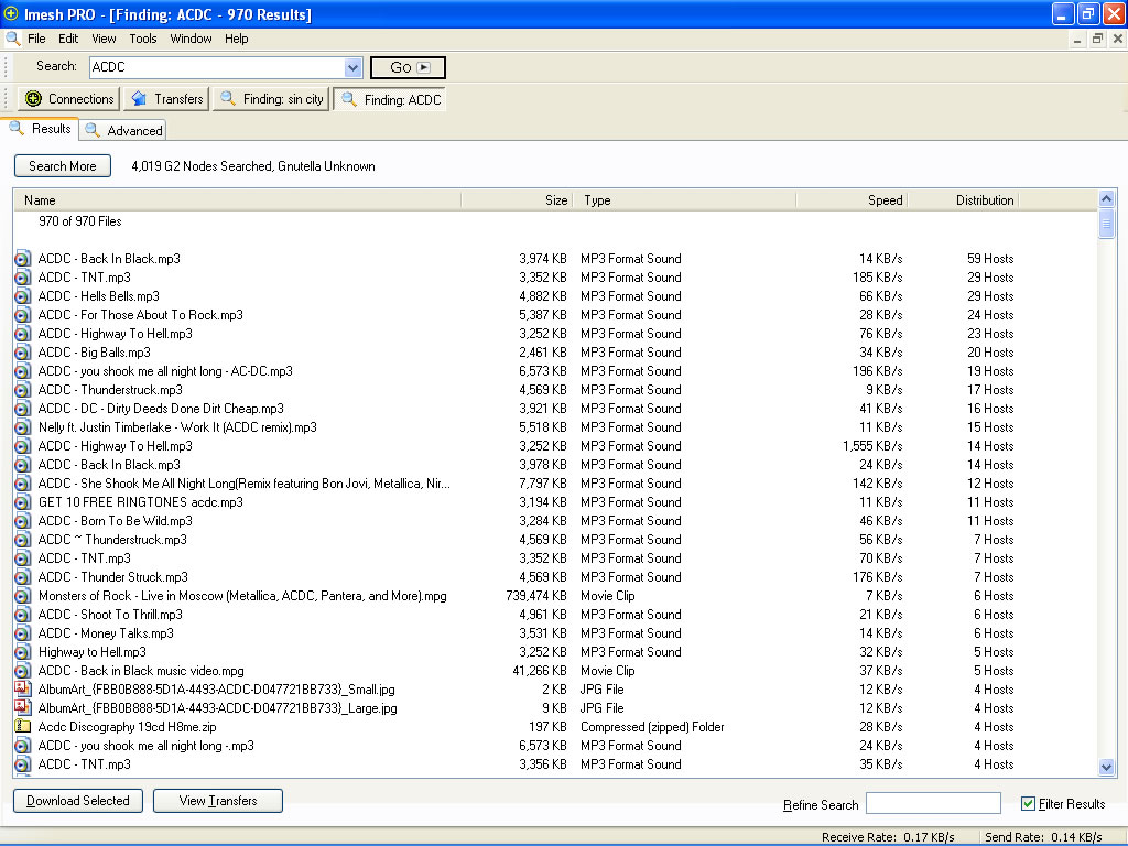 Imesh PRO 6.6.4 software screenshot