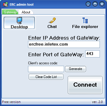 Inletex Easy Remote Control (ERC) 3.00 software screenshot
