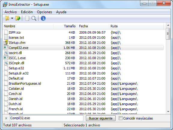 InnoExtractor 5.2.2.188 software screenshot