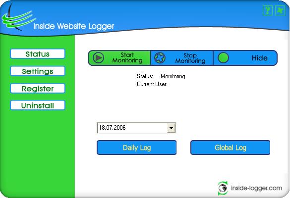Inside Website Logger 2.4 software screenshot