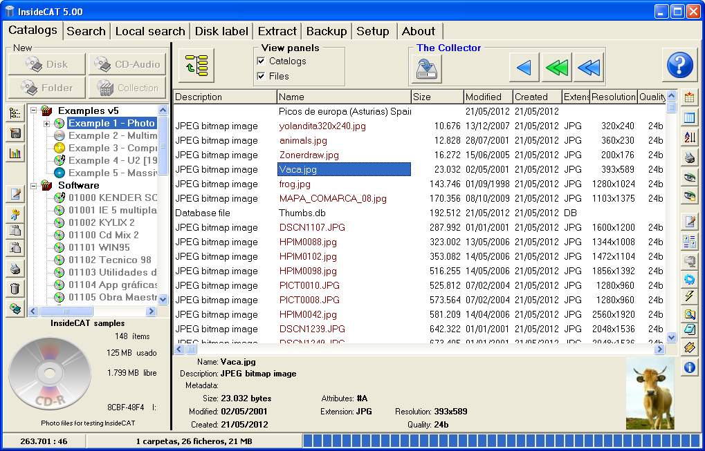 InsideCAT 5.01 software screenshot