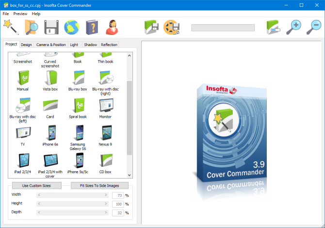 Insofta Cover Commander 5.0.0 software screenshot