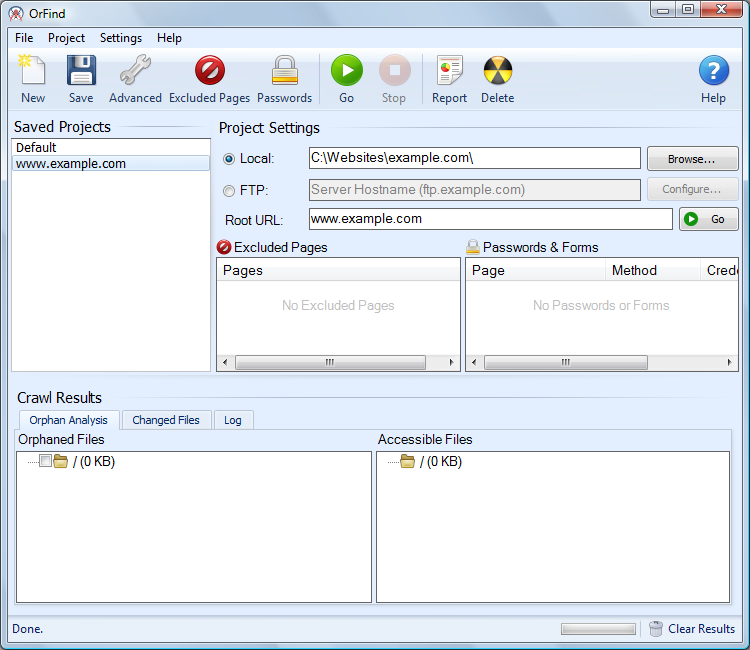 Inspyder OrFind 4.0.2 software screenshot
