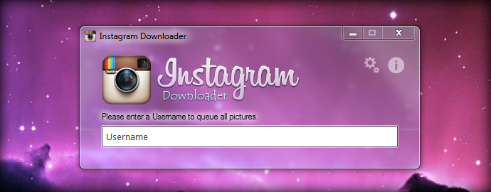Instagram Downloader 2.5 software screenshot