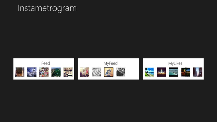 Instametrogram for Windows 8  software screenshot
