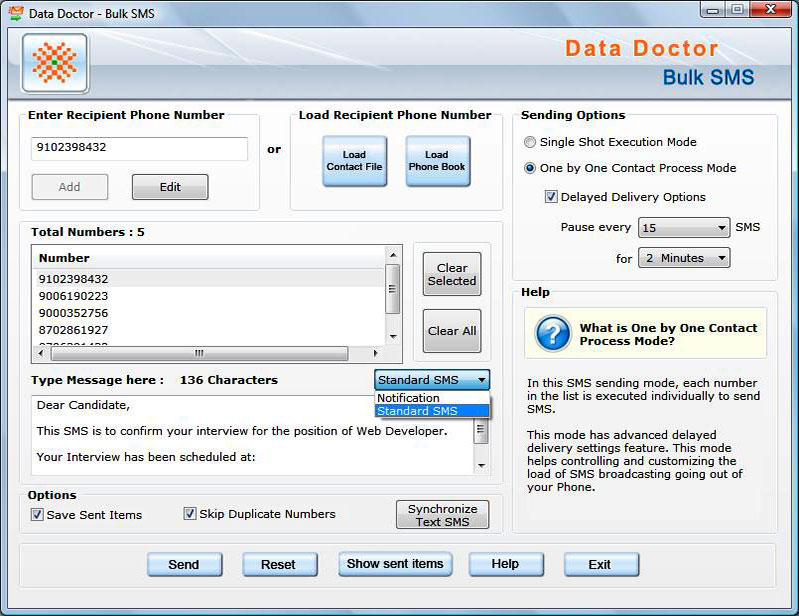 Instant SMS Messaging Software 4.0.1.6 software screenshot