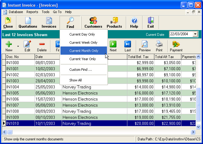 InstantInvoice 3 3.4.10 software screenshot