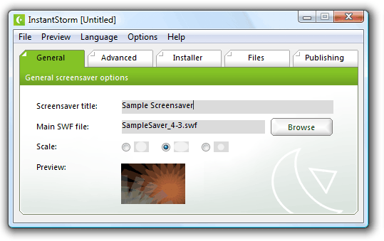 InstantStorm 2.0.0 software screenshot