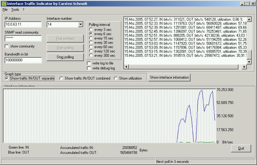 Interface Traffic Indicator 1.5.0.3 software screenshot