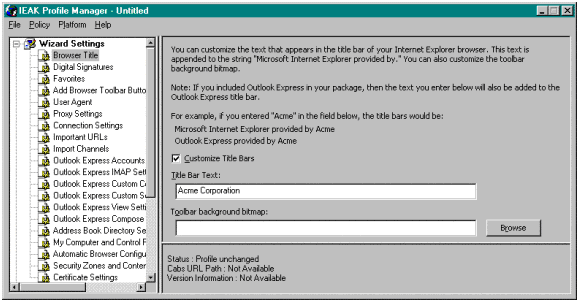 Internet Explorer Administration Kit 10.0.0 software screenshot