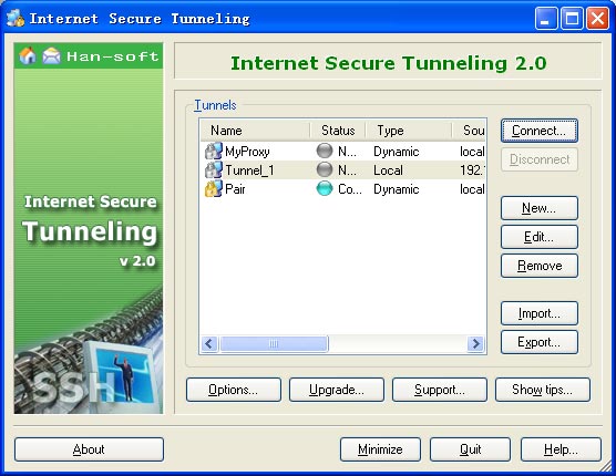 Internet Secure Tunneling 2.0.0.244 software screenshot