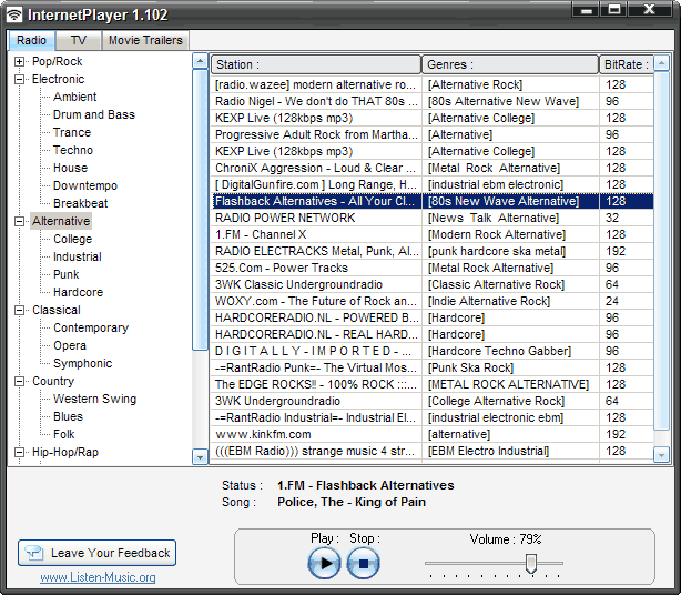 InternetPlayer 1.102 software screenshot