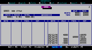 Inventory 1.0 software screenshot
