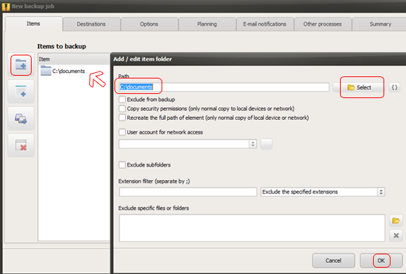 Iperius Backup 4.9.1 software screenshot