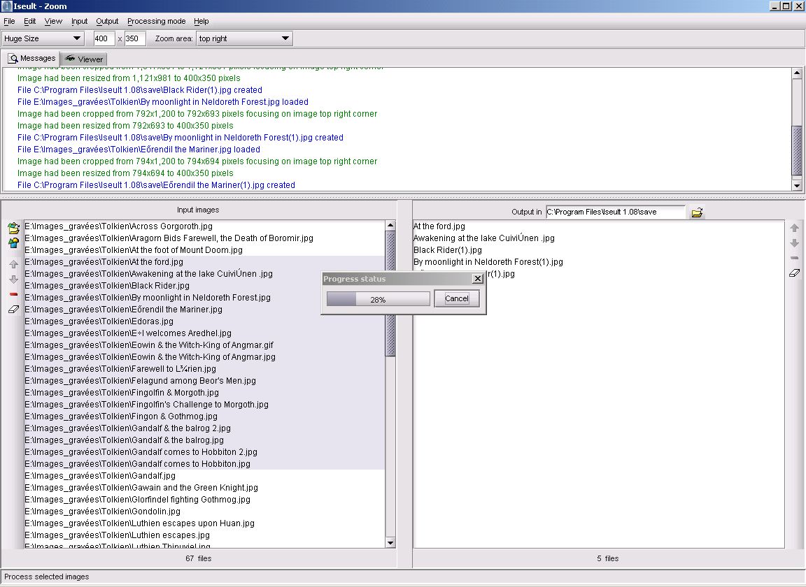 Iseult 1.1 software screenshot