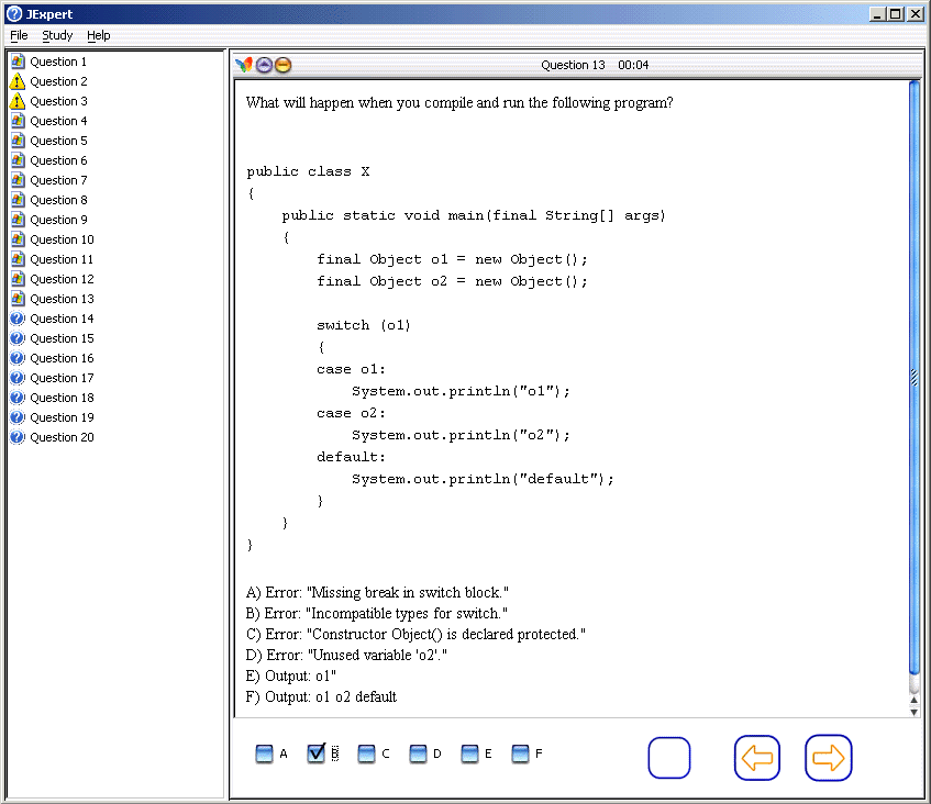 JExpert 1.00 software screenshot