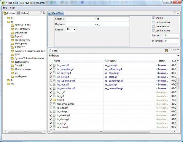 JFRenamer 1.0.16 software screenshot