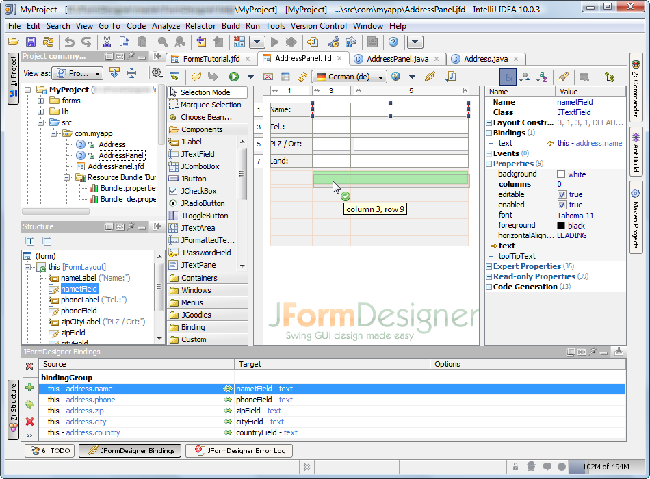 JFormDesigner 6.0.84 software screenshot
