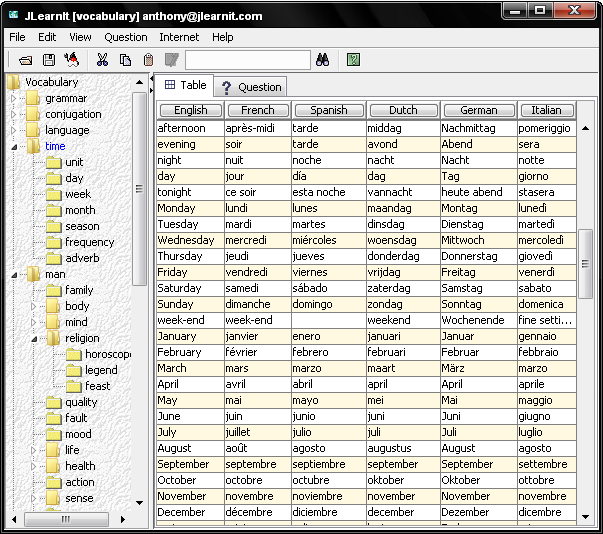JLearnIt 5.0 software screenshot