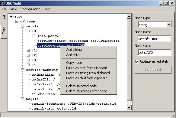 JSONedit 0.9.24.0 software screenshot