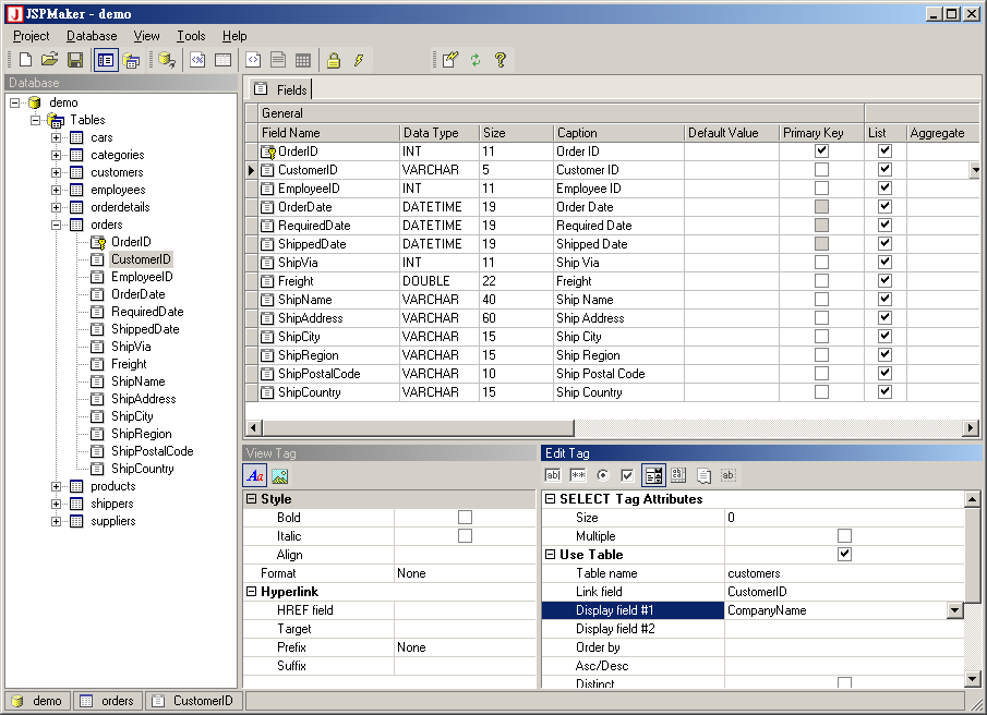 JSPMaker 1.1.0 software screenshot