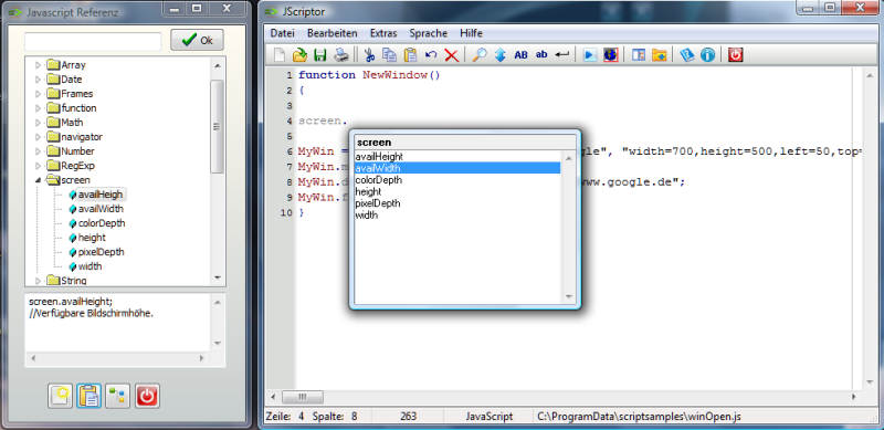 JScriptor 2.2.0.0 software screenshot