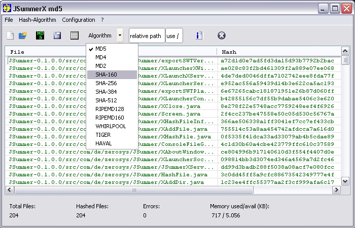 JSummer java 0.1.0.0 software screenshot