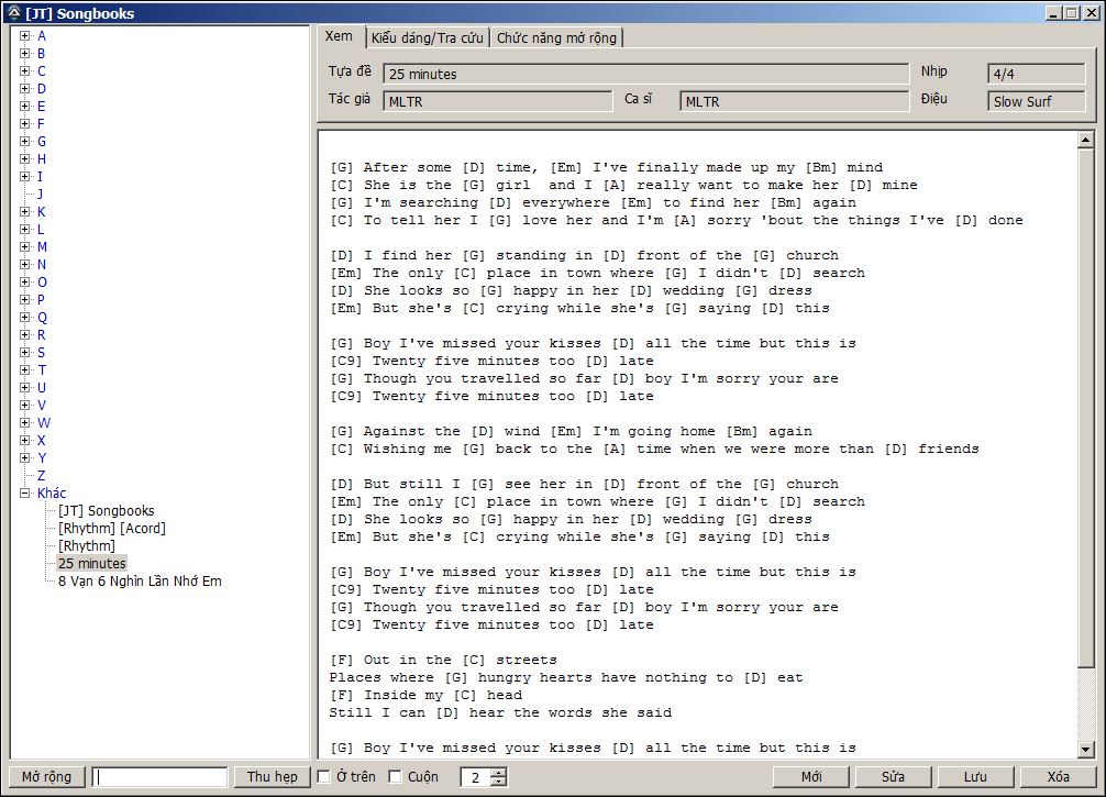 [JT] Songbooks 2.0.0 software screenshot