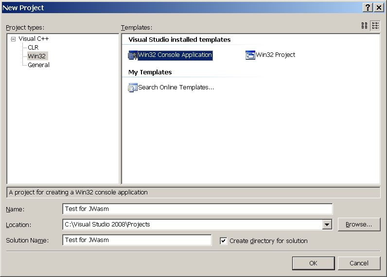 JWasm 2.10 software screenshot
