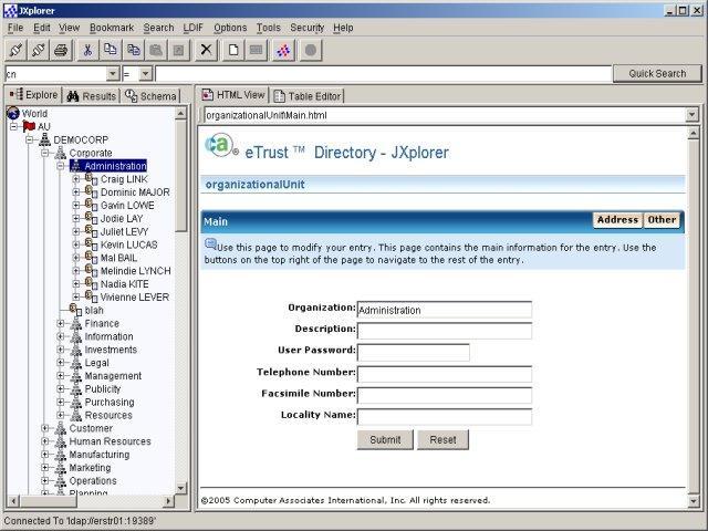 JXplorer 3.3.1.1 software screenshot