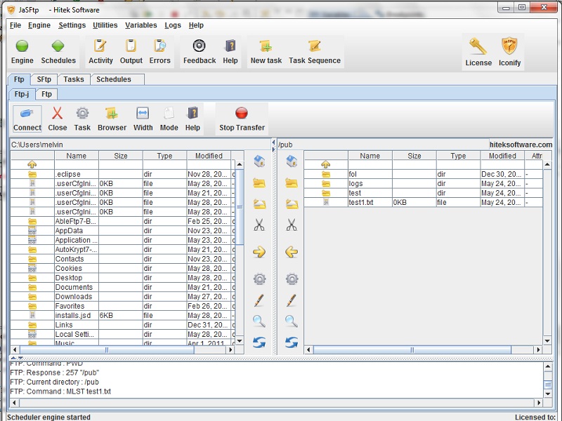 JaSFtp 11.14 software screenshot