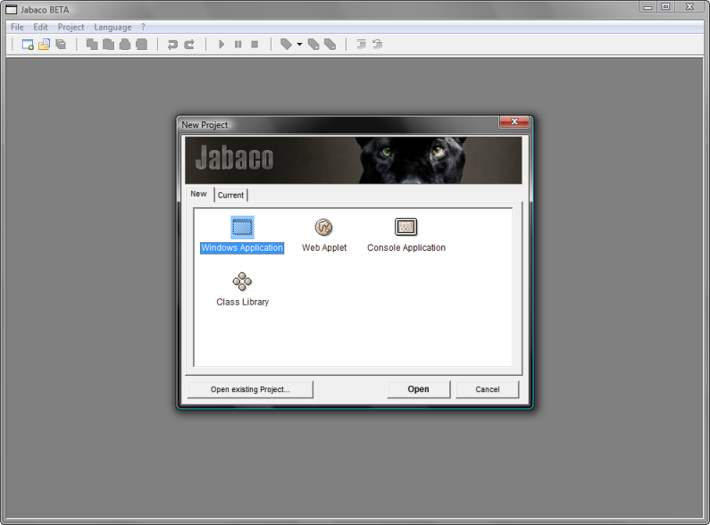 Jabaco 1.5.2 software screenshot