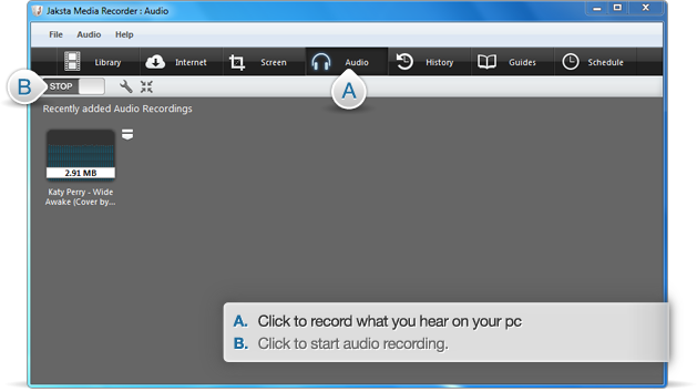 Jaksta Media Recorder 7.0.0.3 software screenshot