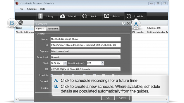 Jaksta Radio Recorder 5.0.1.46 software screenshot