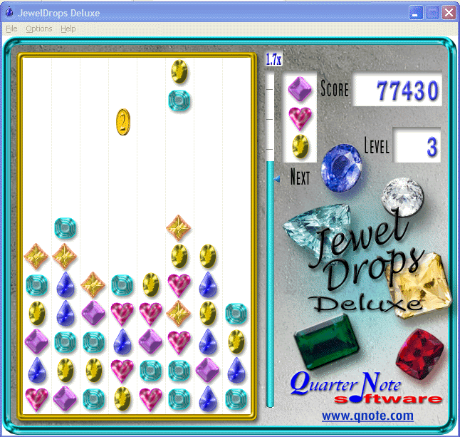 JewelDrops Deluxe 1.0 software screenshot