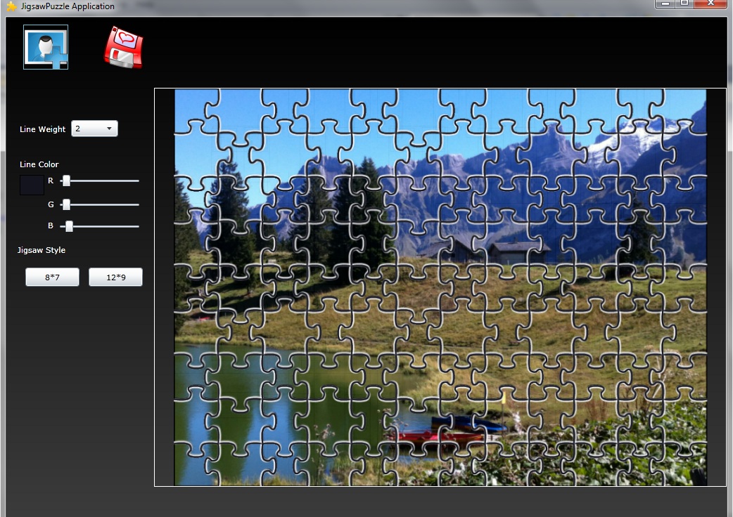 JigsawPuzzle Application 3.0 software screenshot