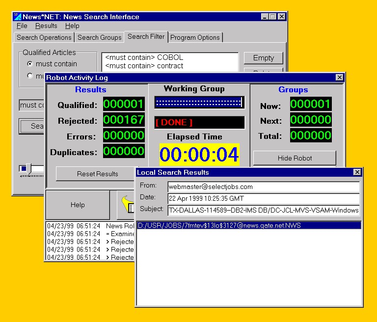 Job*NET 3.0 software screenshot