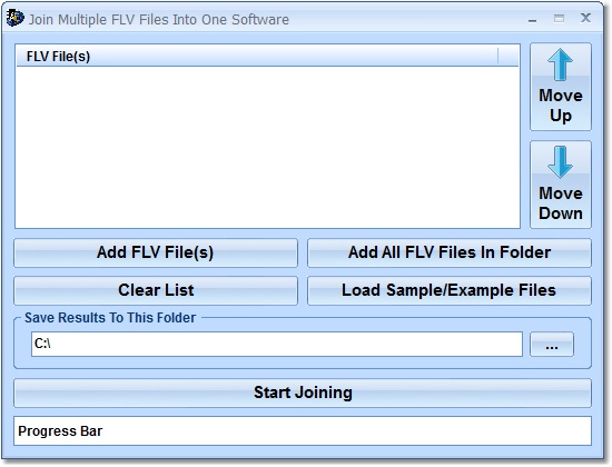 Join Multiple FLV Files Into One Software 7.0 software screenshot